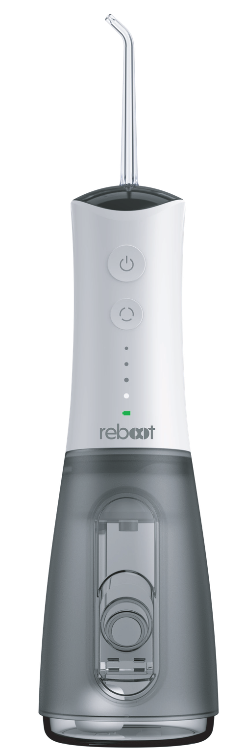 reboot R01 water flosser, white, 300ml cordless oral irrigator